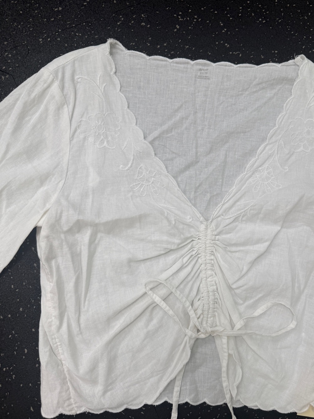 gauzy spring aerie white blouse